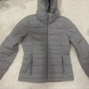 Abercrombie & Fitch Light Gray Puffer Jacket